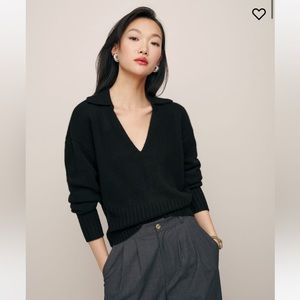 NWT Reformation - Beckie cashmere collared sweater